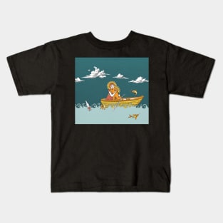 Crossing by the sea Kids T-Shirt